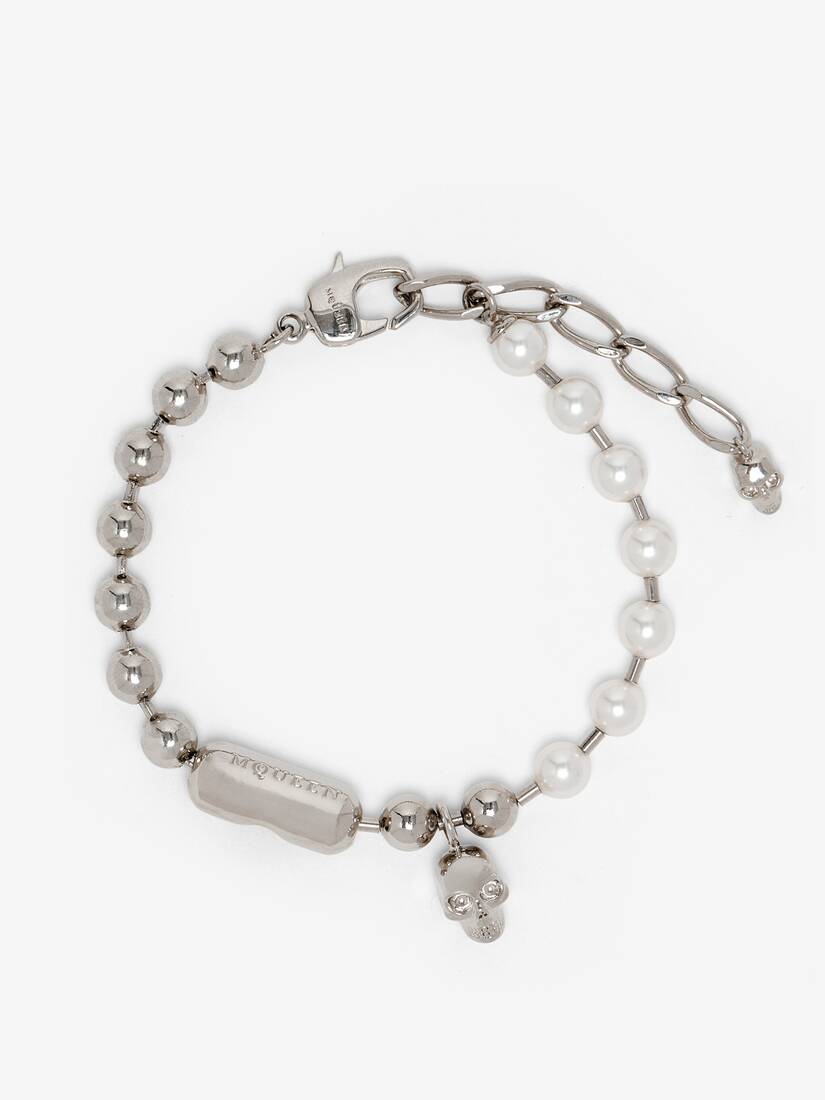 Skull & Pearl Bracelet | Alexander McQueen - image 1