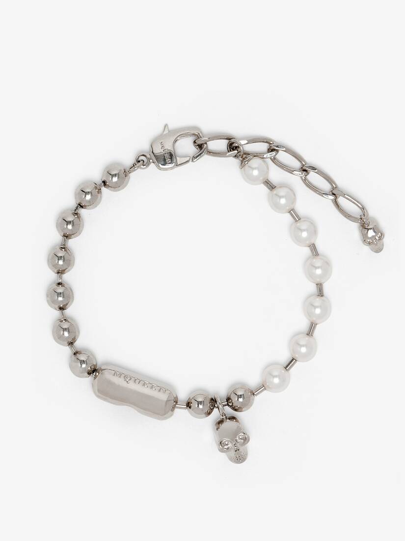 Skull & Pearl Bracelet | Alexander McQueen - image 1
