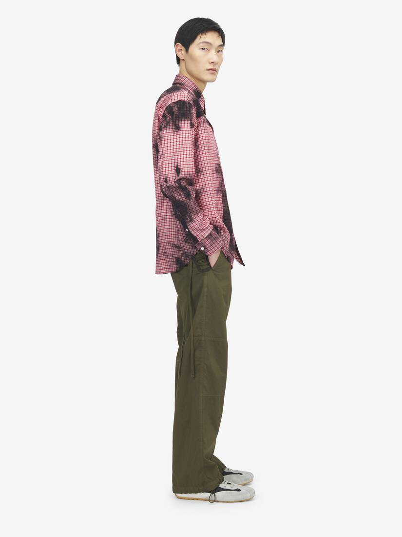 Flannel Check Tie-Dye Shirt | Alexander McQueen - image 3