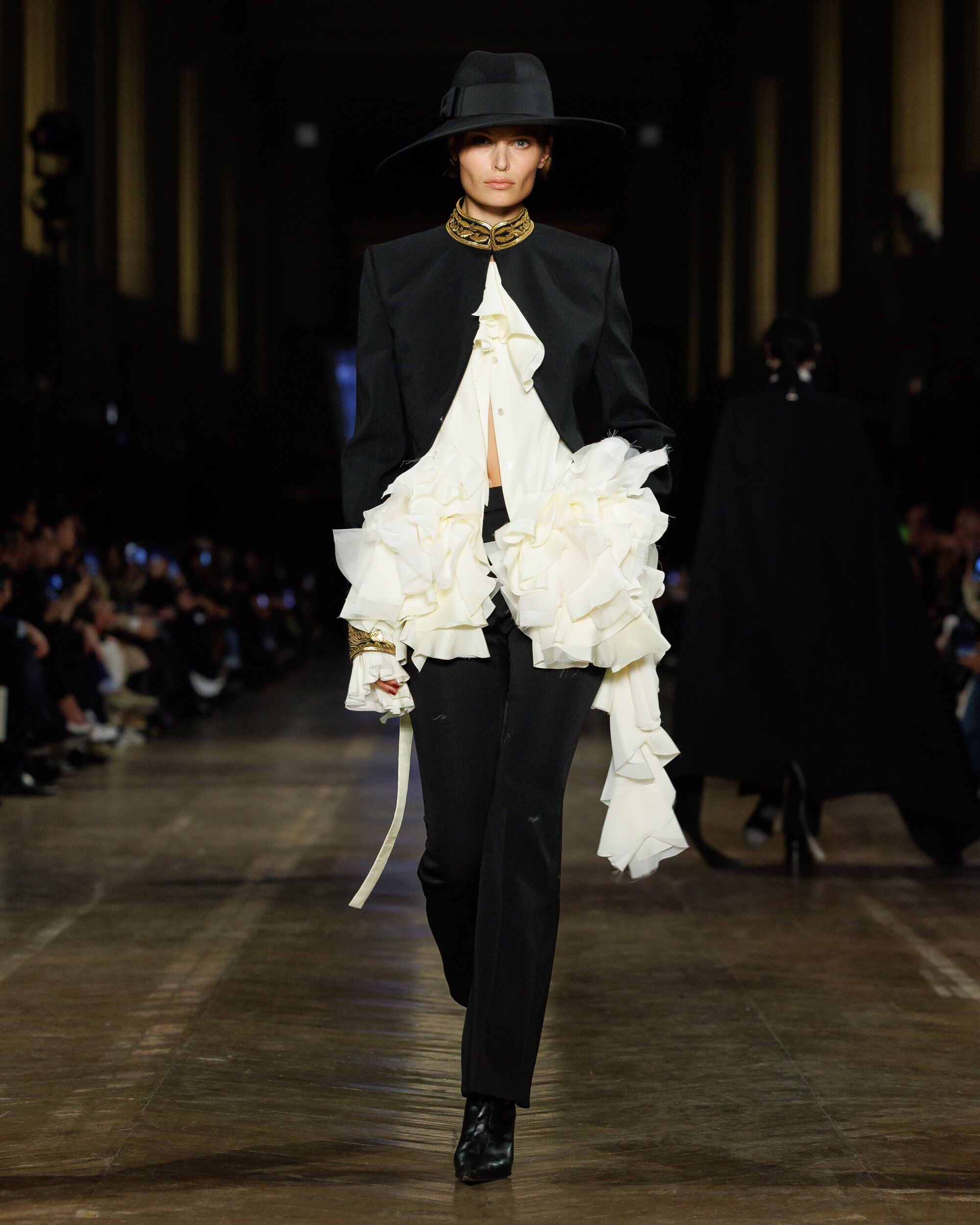 Model on runway at McQueen Autumn Winter 2025 Show