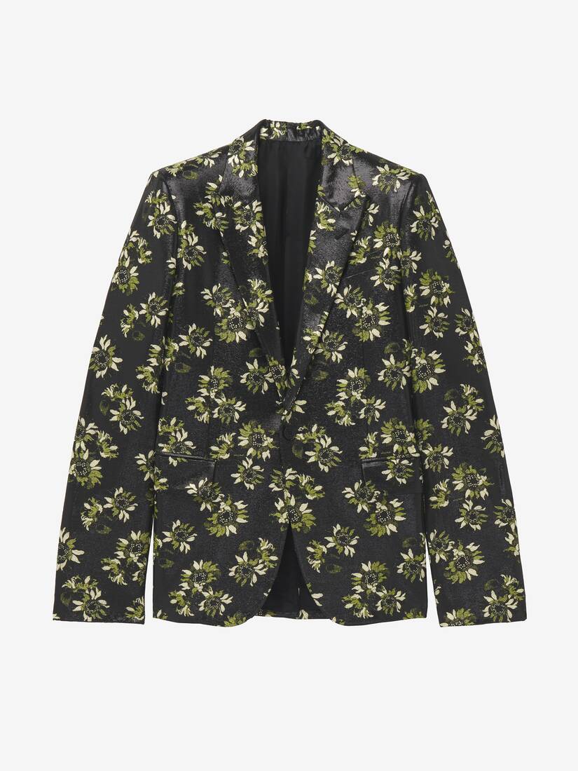 Veste à simple boutonnage en jacquard Tournesol | Alexander McQueen - image 1