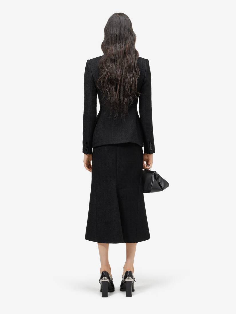 Light Tweed Single-breasted Jacket | Alexander McQueen - image 4