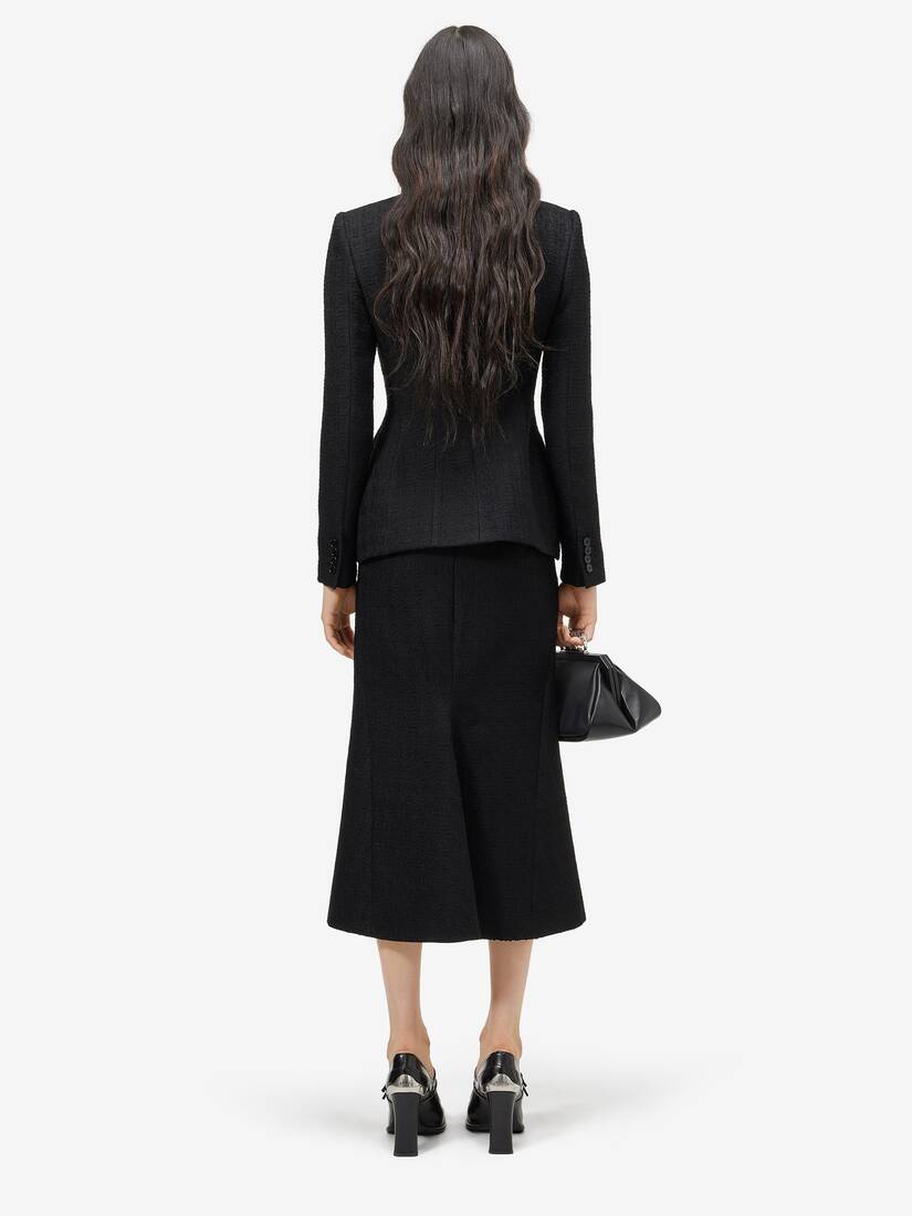 Light Tweed Single-breasted Jacket | Alexander McQueen - image 4