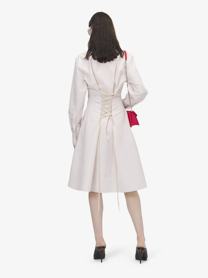 Nadelstreifen-Busenkleid | Alexander McQueen - image 4