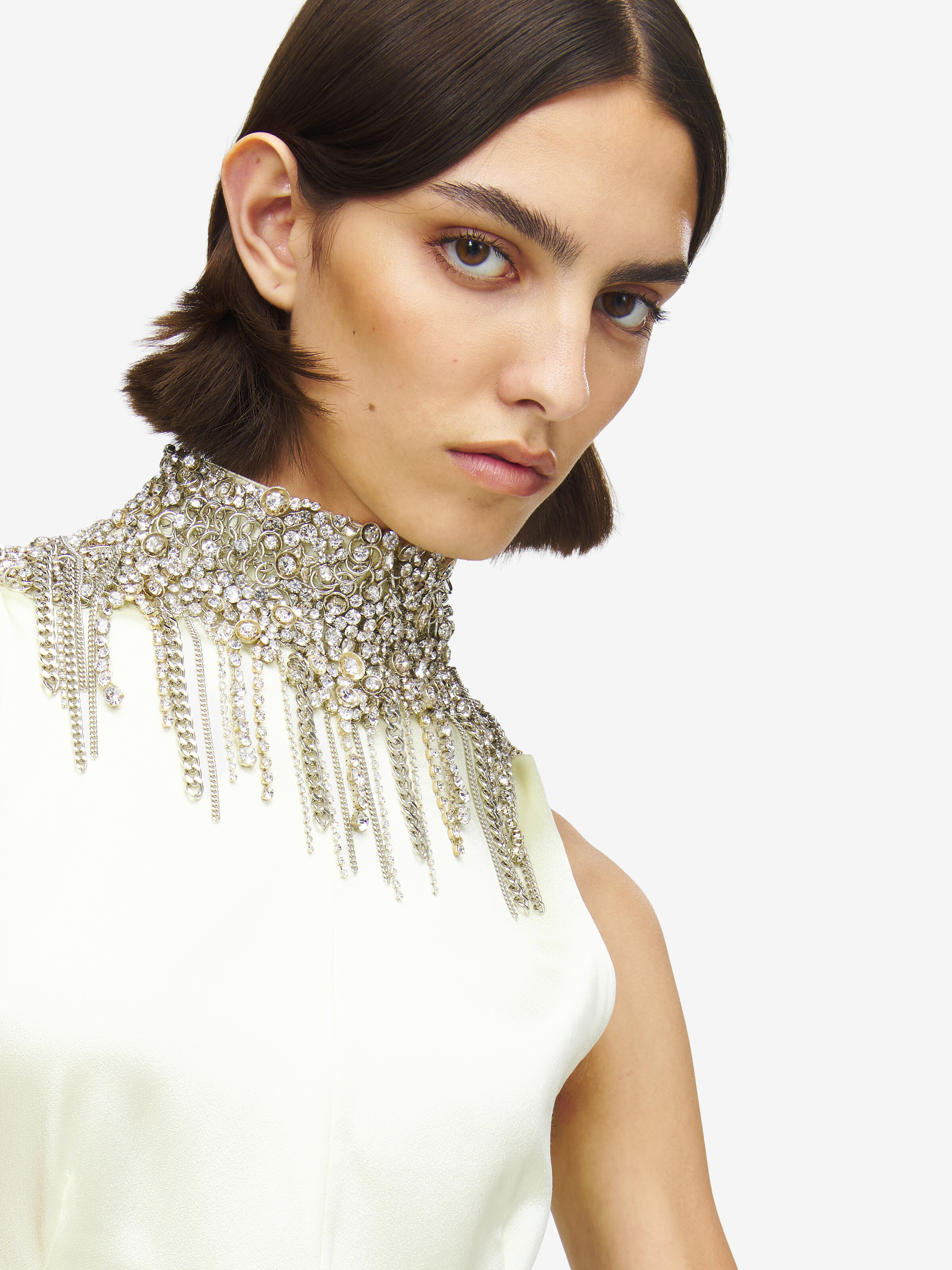 Chain Mail Embroidery Evening Dress