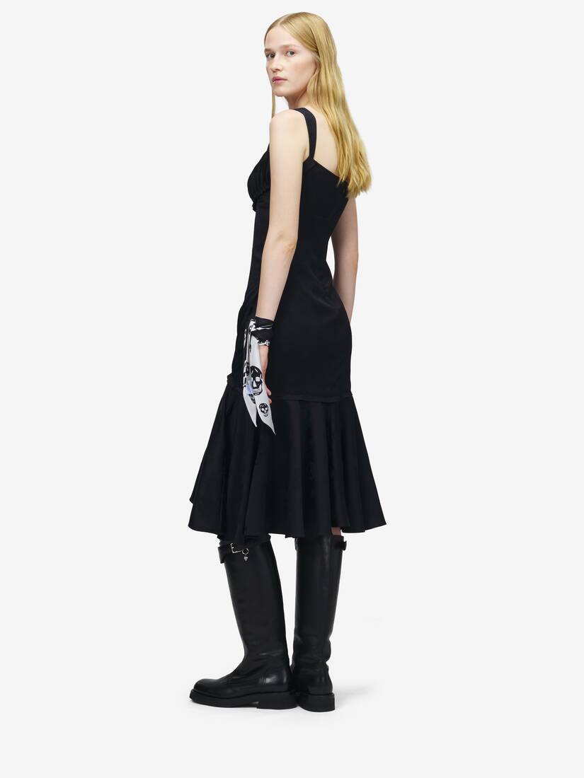 Skull Jacquard Midi Dress