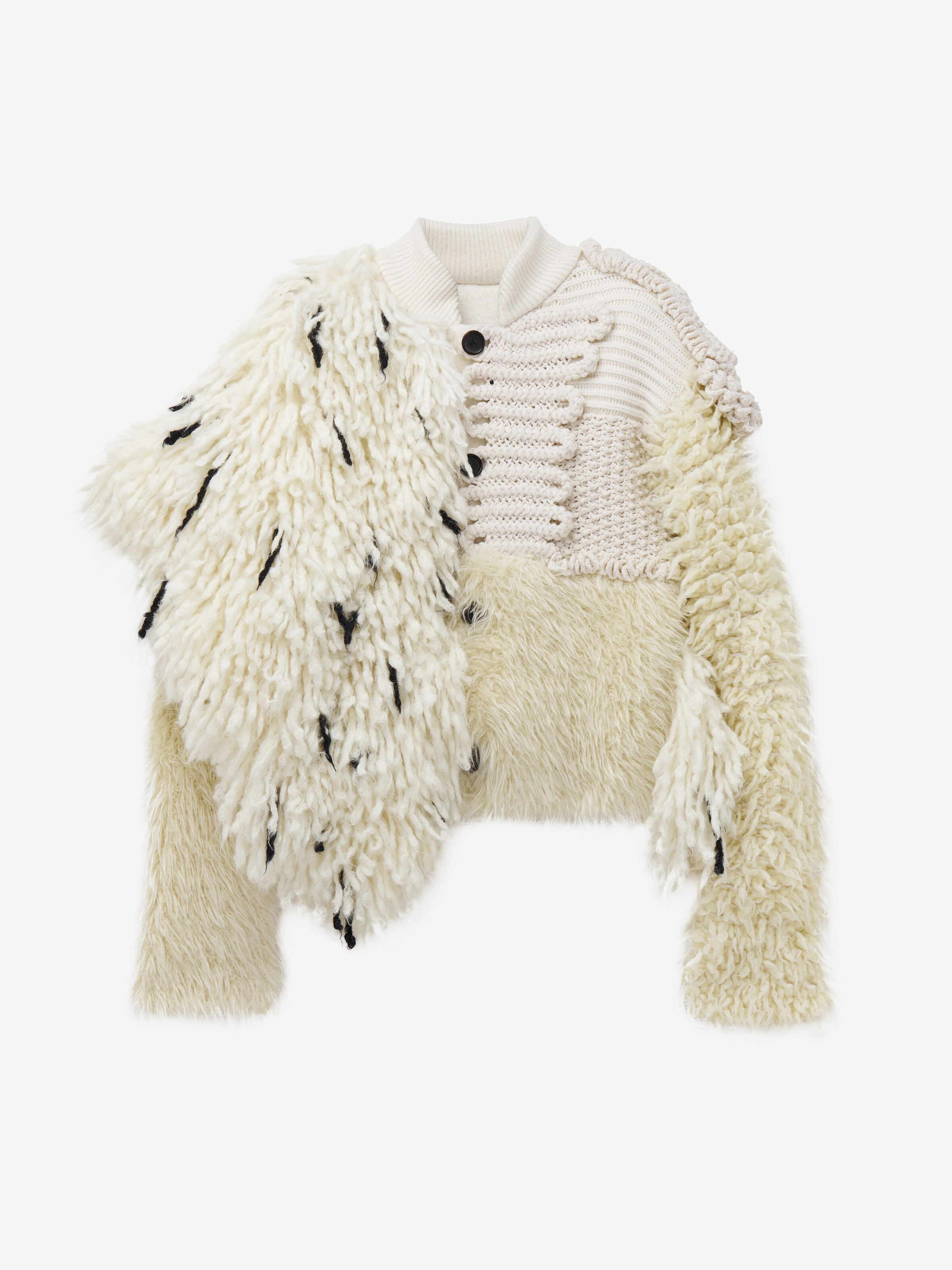 Asymmetric Patchwork Cardigan