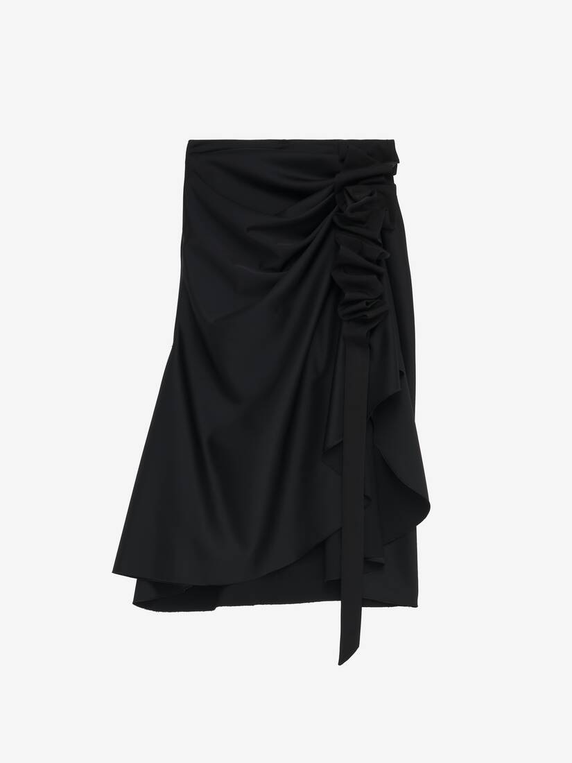 Asymmetric Unfolded Bow Skirt