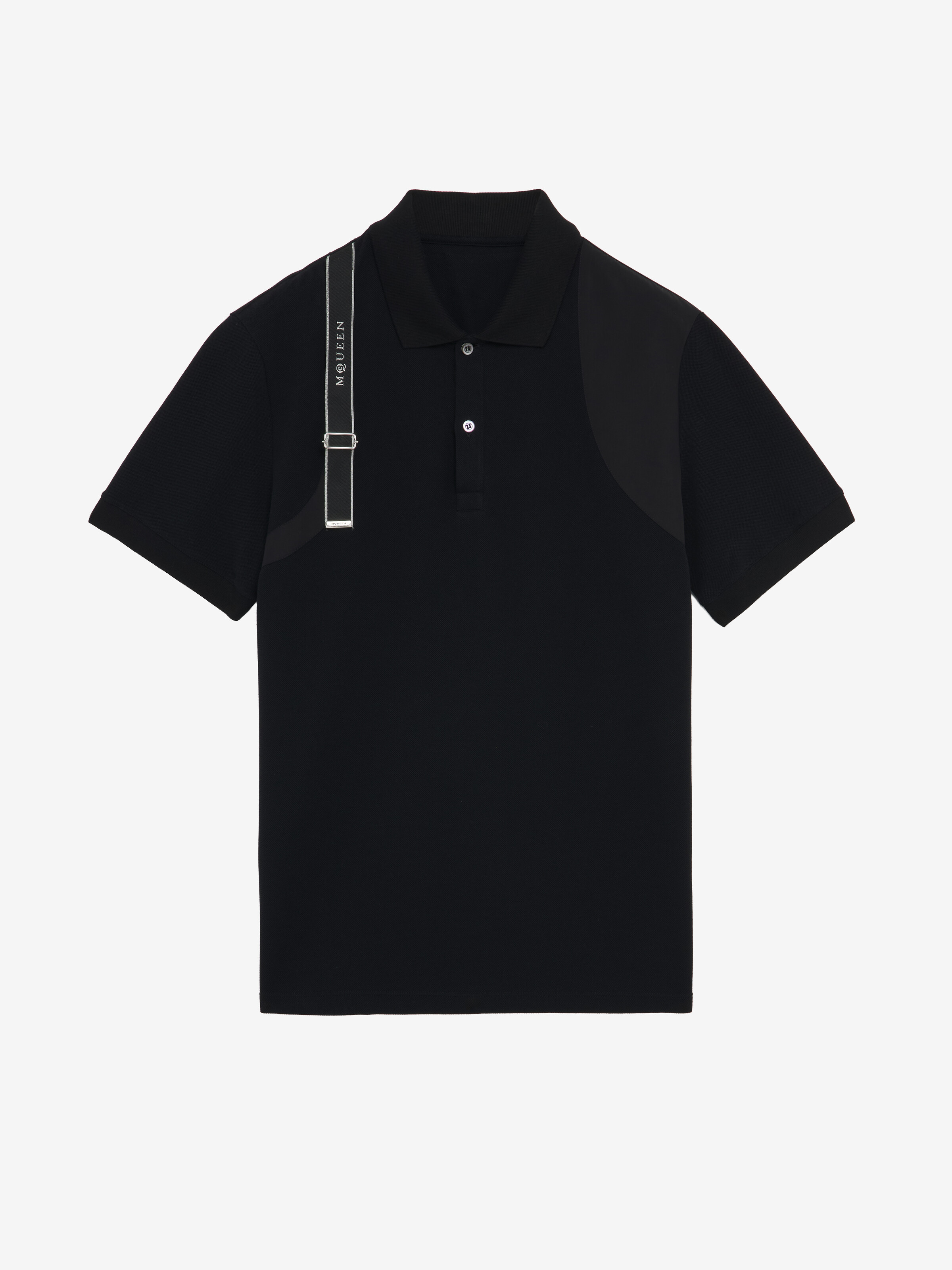 Men's Harness Polo Shirt in Black in 100% Cotton | Alexander McQueen - image 2