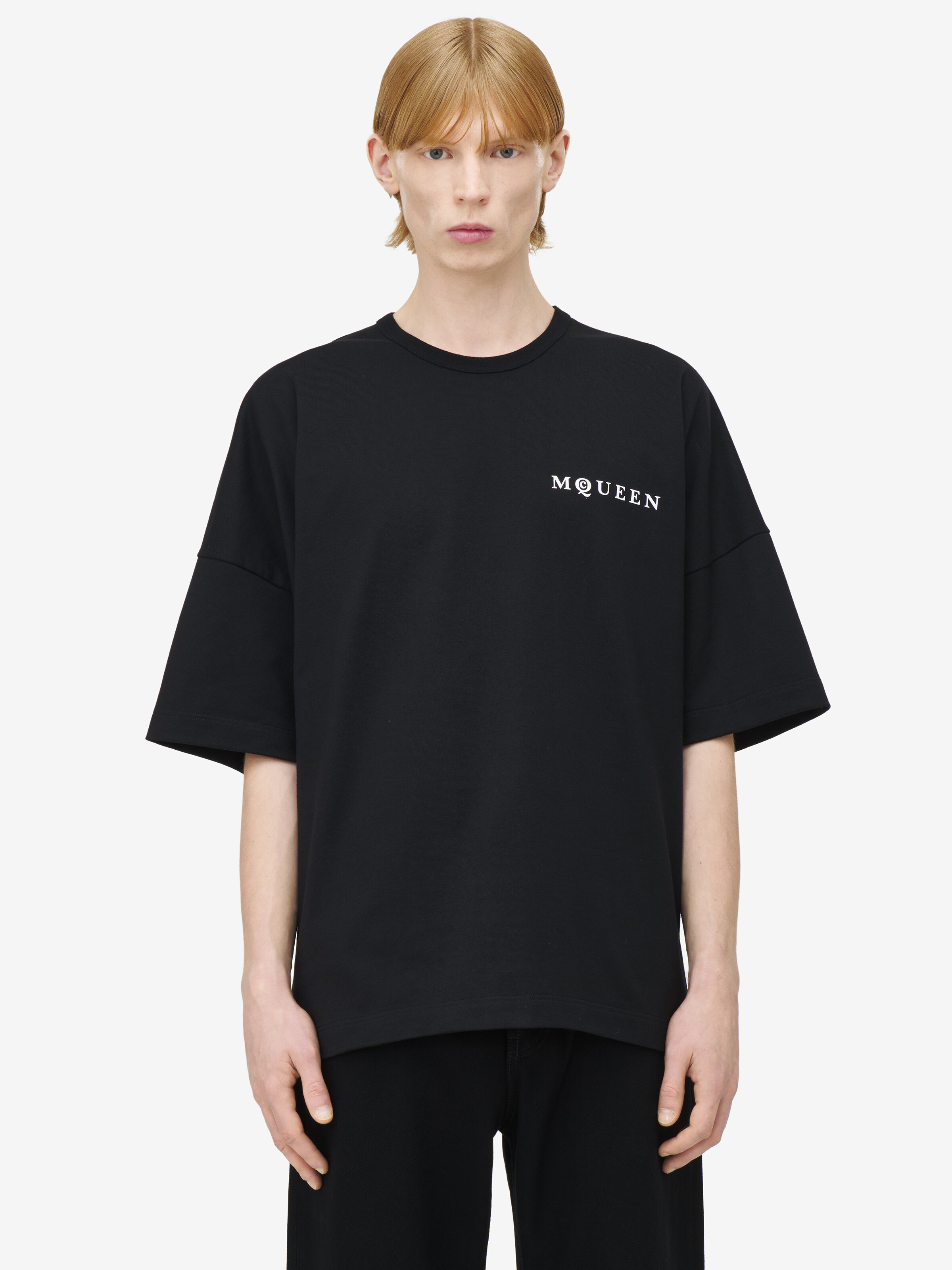 Men's Oversized McQueen T-Shirt in Black in Fabric: 100% Cotton, Trimming: 100% Cotton | Alexander McQueen - image 5