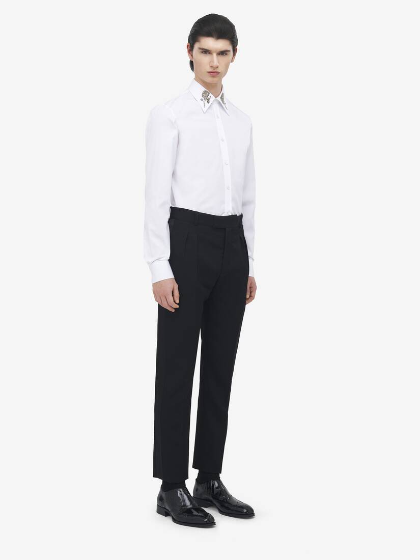 Pleat Detail Tuxedo Trousers | Alexander McQueen - image 3