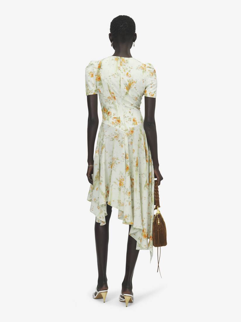 Seidenkleid mit Blumenprint | Alexander McQueen - image 4