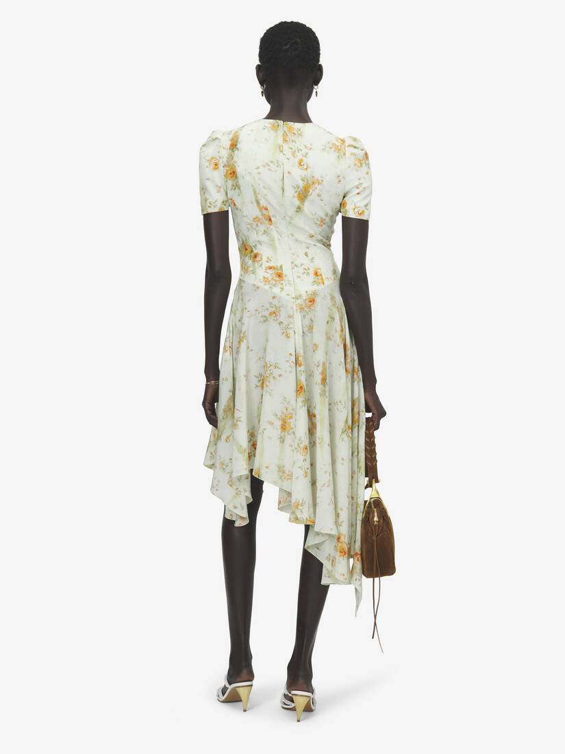 Silk Floral Print Dress | Alexander McQueen - image 4