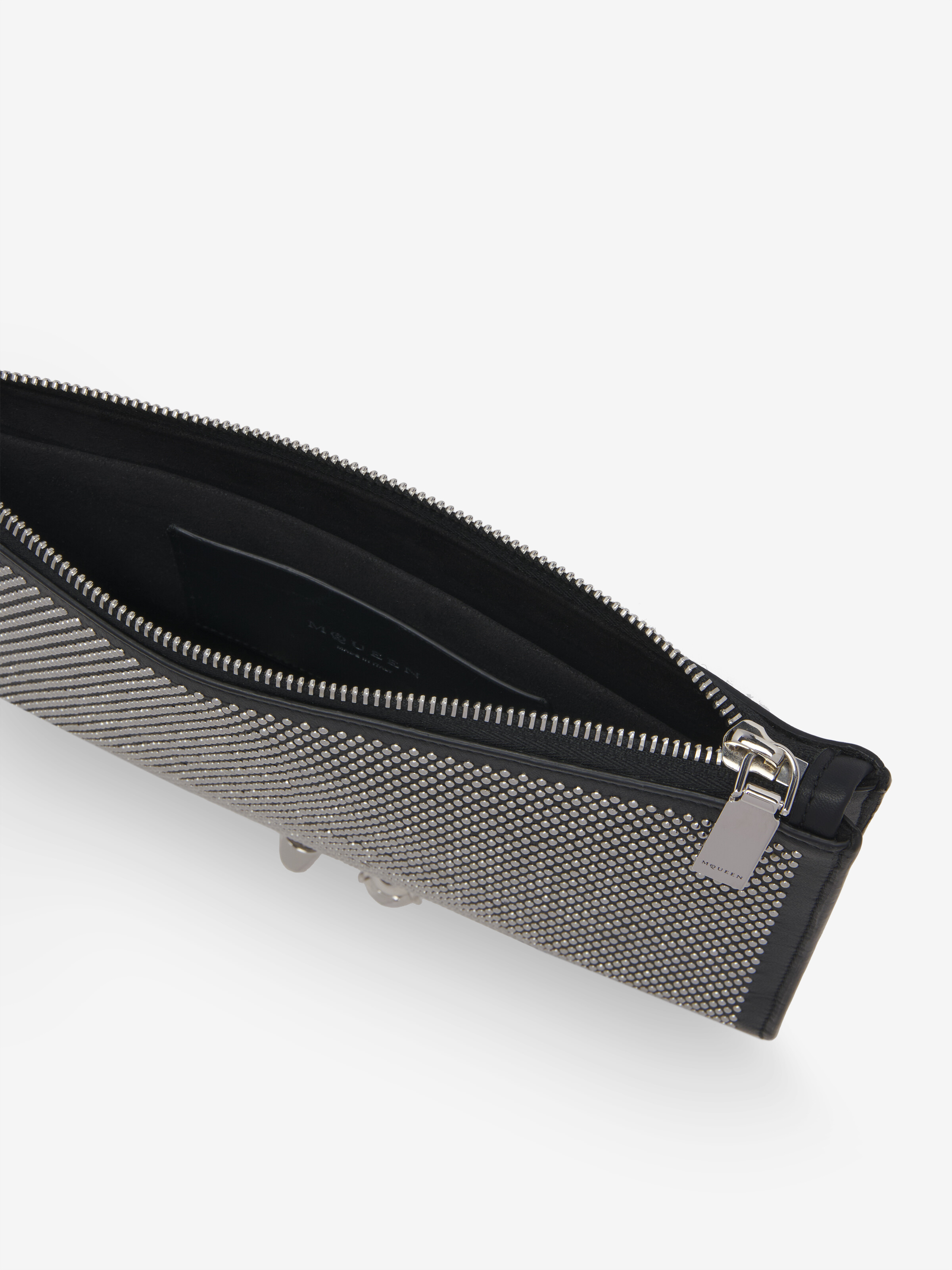 Flacher Knuckle Pouch für Damen in Schwarz/Silber in Lamm Leder | Alexander McQueen - image 4