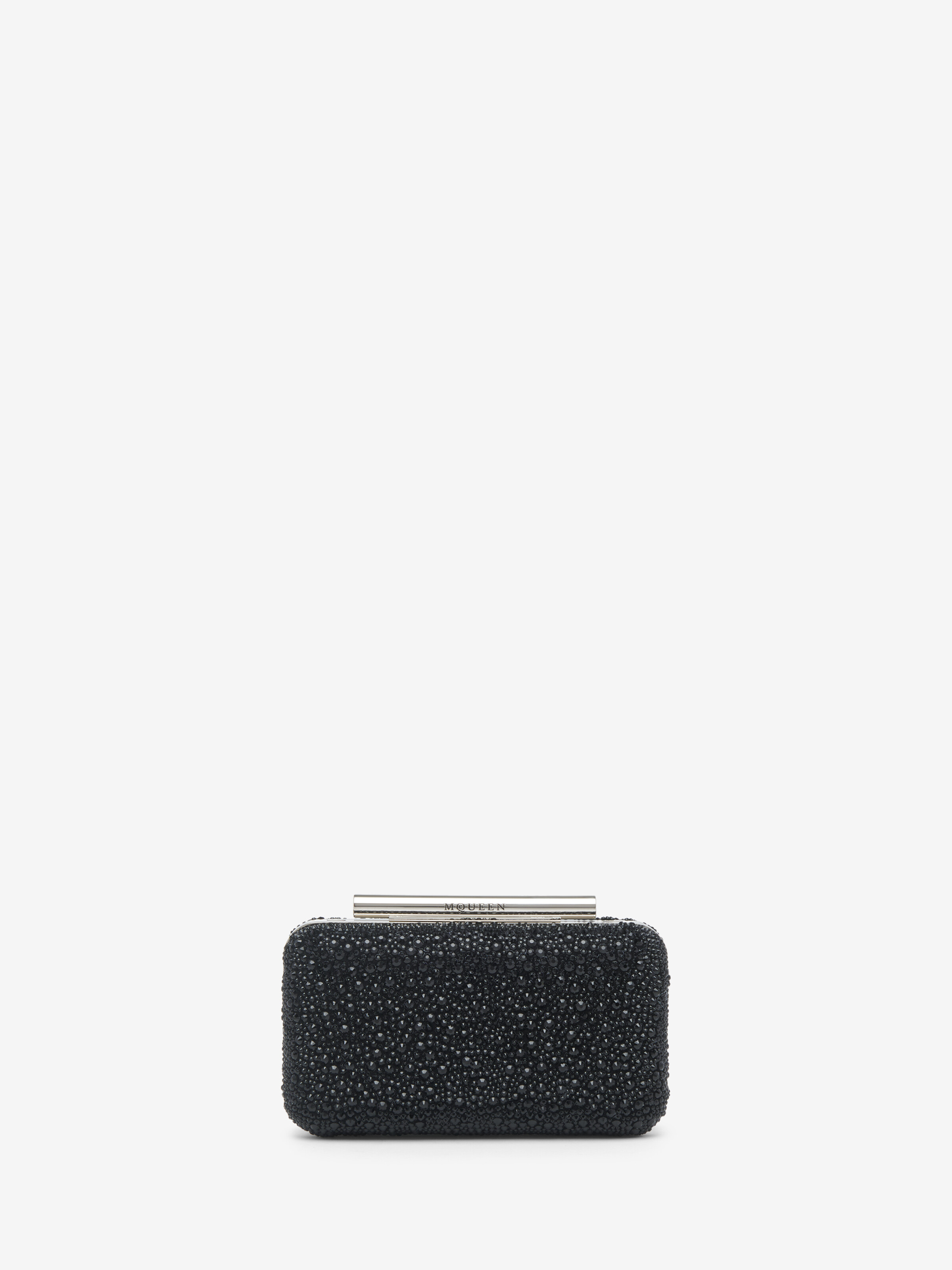 Women's Crystal T-Bar Box Clutch in Black in 100% Calf Leather | Alexander McQueen - image 3