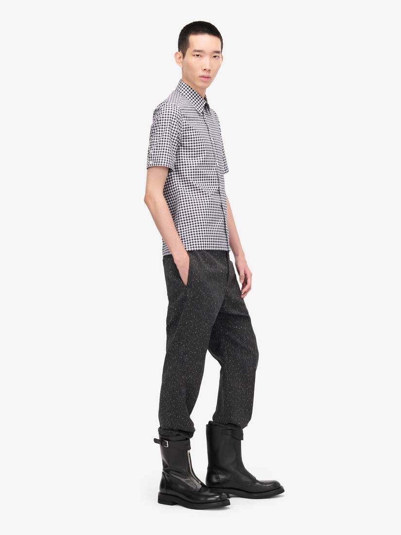 Chemise à manches courtes, à carreaux vichy | Alexander McQueen - image 3