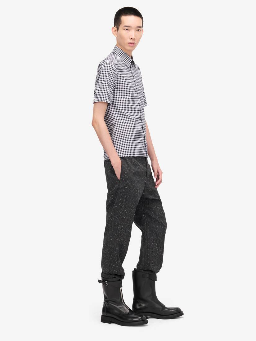 Short-sleeved Gingham Check Shirt | Alexander McQueen - image 3