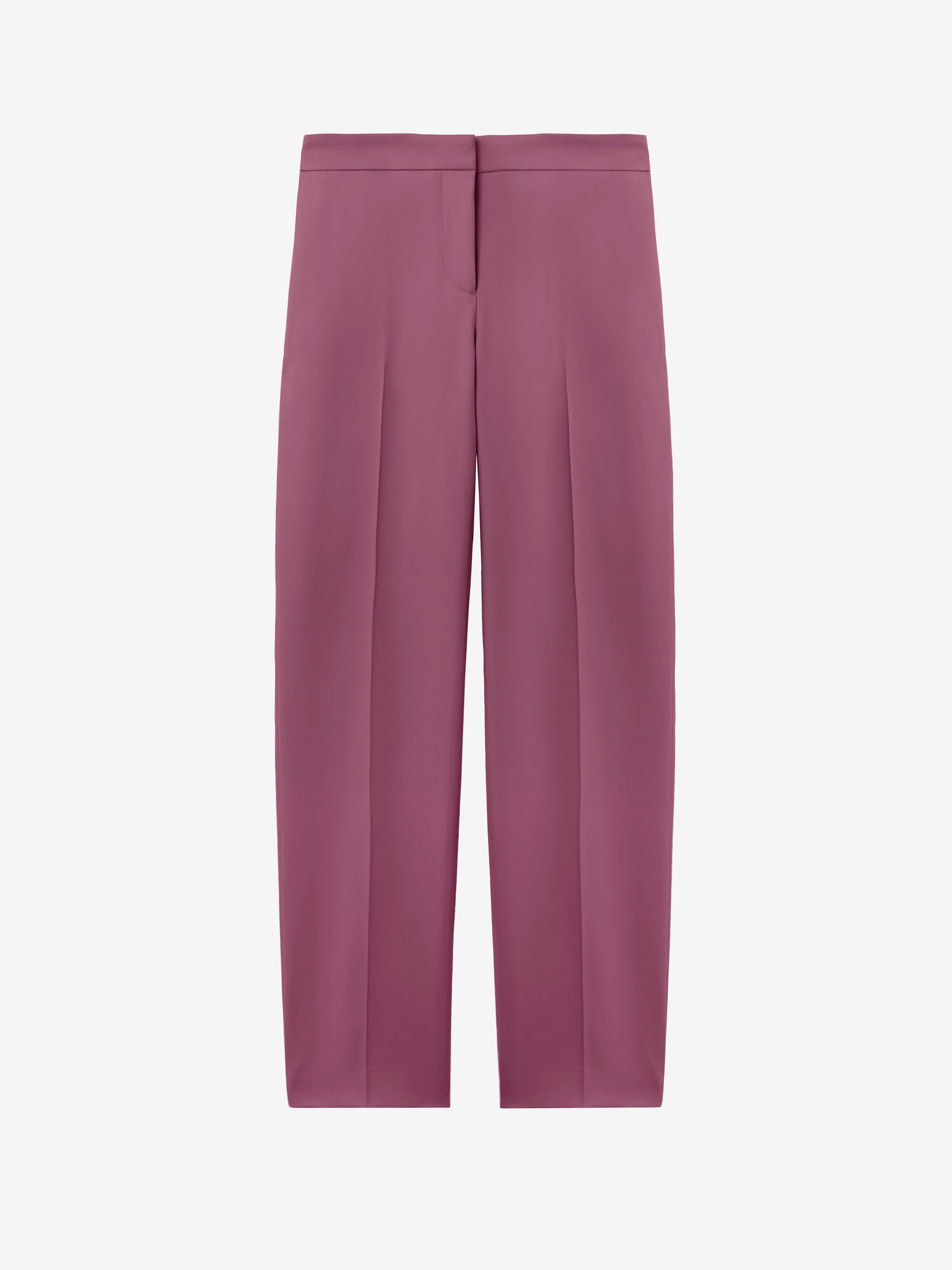 Women's Wool Gabardine Cigarette Trousers in Pink in Fabric: 100% Wool, Pocket Lining: 100% Cupro | Alexander McQueen - image 1