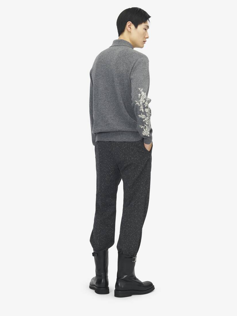 Floral Embroidery Polo Shirt | Alexander McQueen - image 3