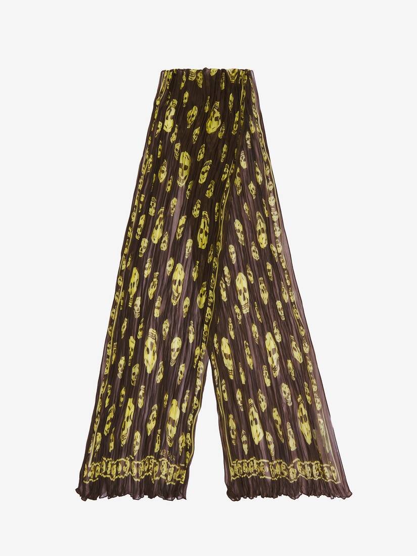 Pleated Skull Scarf | Alexander McQueen - image 1