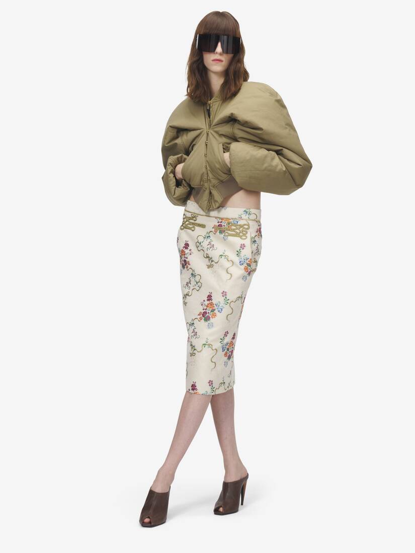 Summer Floral Pencil Skirt | Alexander McQueen - image 2