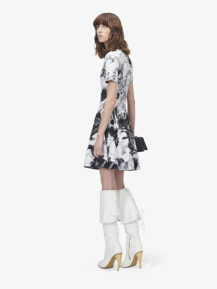 Floral Jacquard Mini Dress | Alexander McQueen - image 4