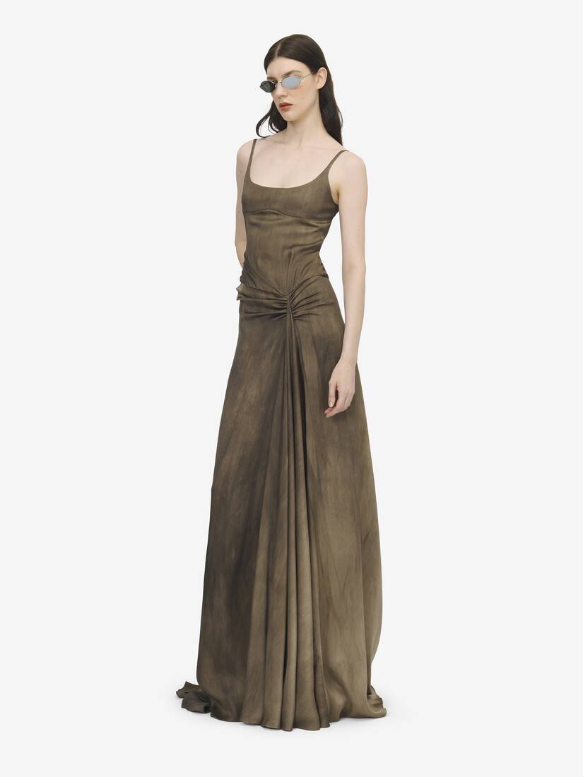 Asymmetric Drape Evening Dress | Alexander McQueen - image 2