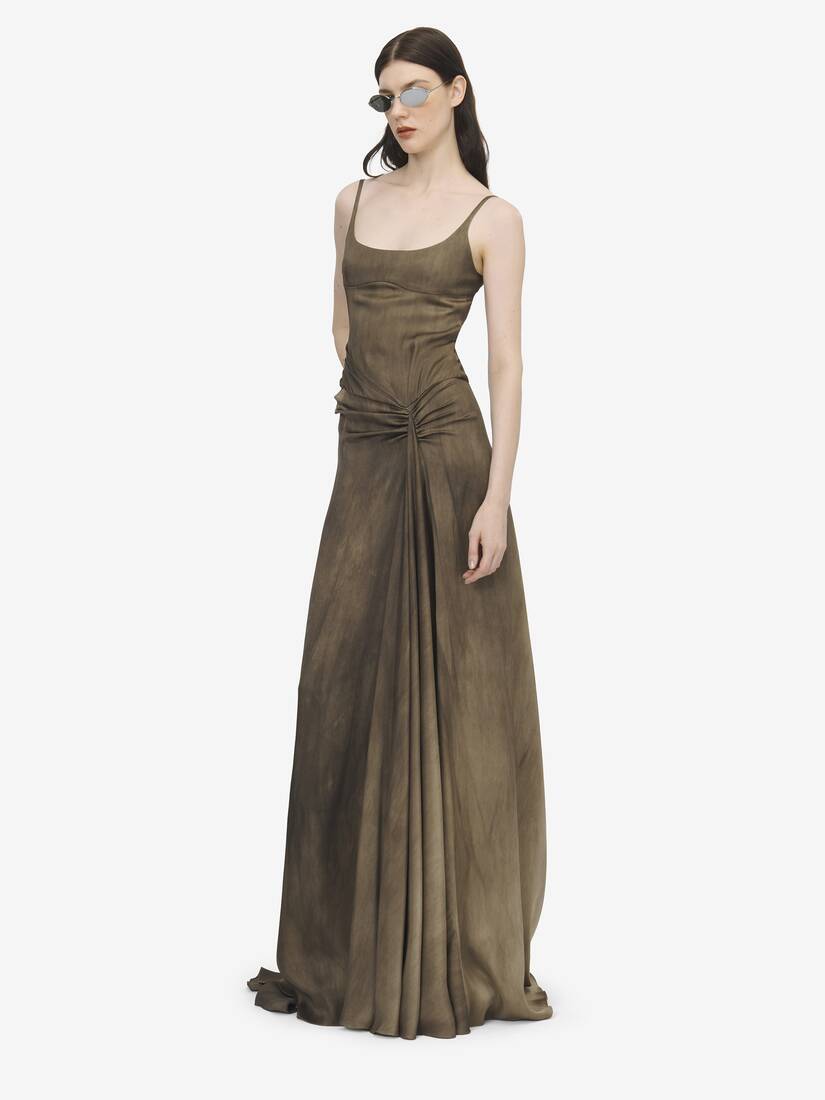Asymmetric Drape Evening Dress | Alexander McQueen - image 2