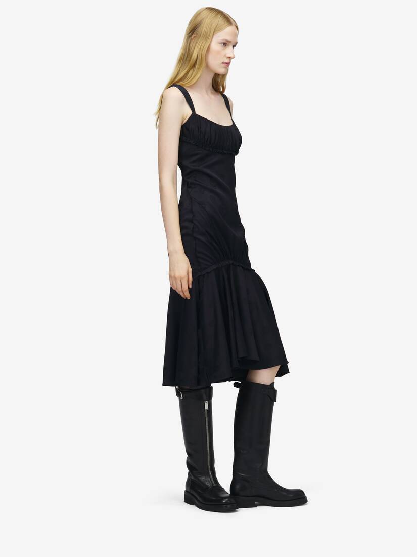 Skull Jacquard Midi Dress