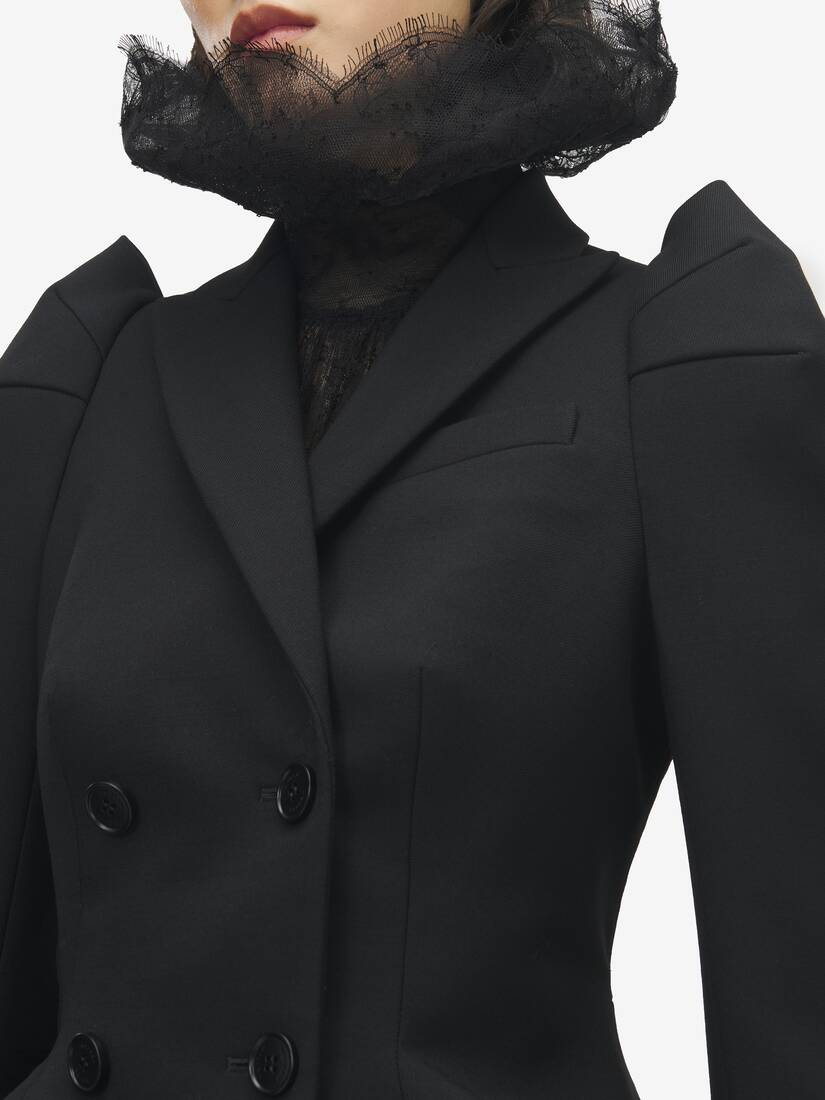 Shoulder Double-breasted Jacket
