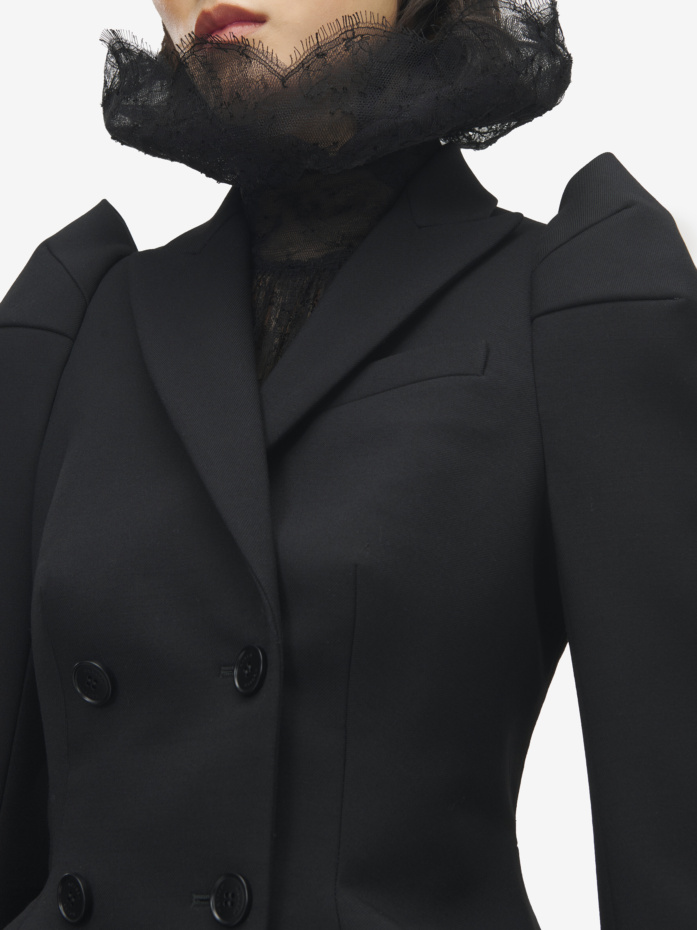 Shoulder Double-breasted Jacket