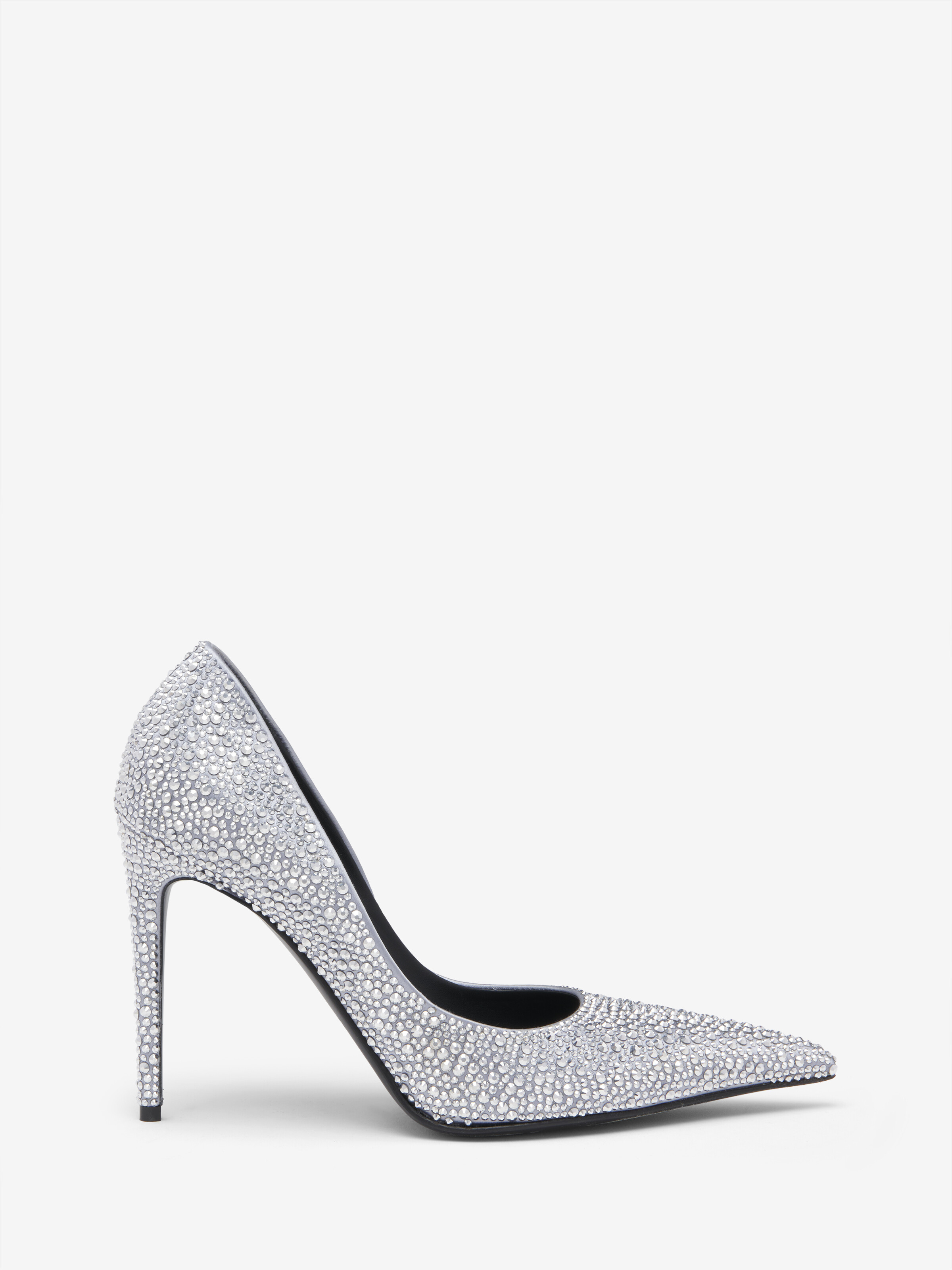 Women's Skull Pump in Silver-finish in 72% Viscose, 28% Silk | Alexander McQueen - image 1