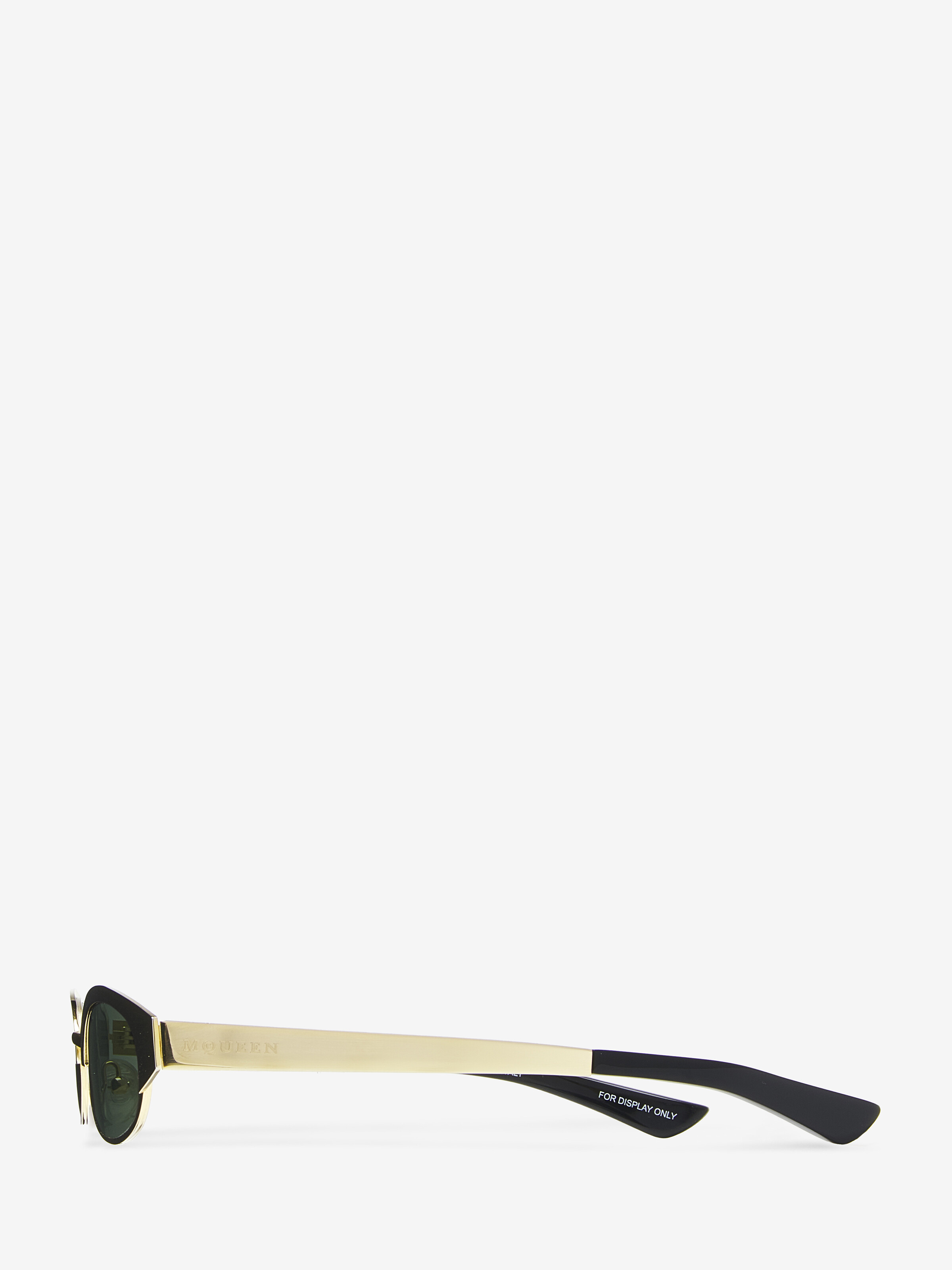 McQueen Ellipse Metal Sunglasses in Gold in Metal | Alexander McQueen - image 3