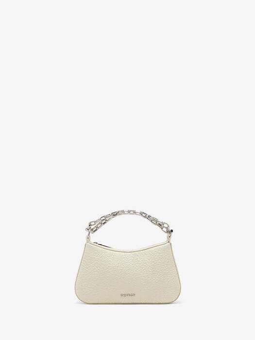 Women's T-Bar Mini Pouch in White | Alexander McQueen US Women's T-Bar Mini Pouch in White | Alexander McQueen US