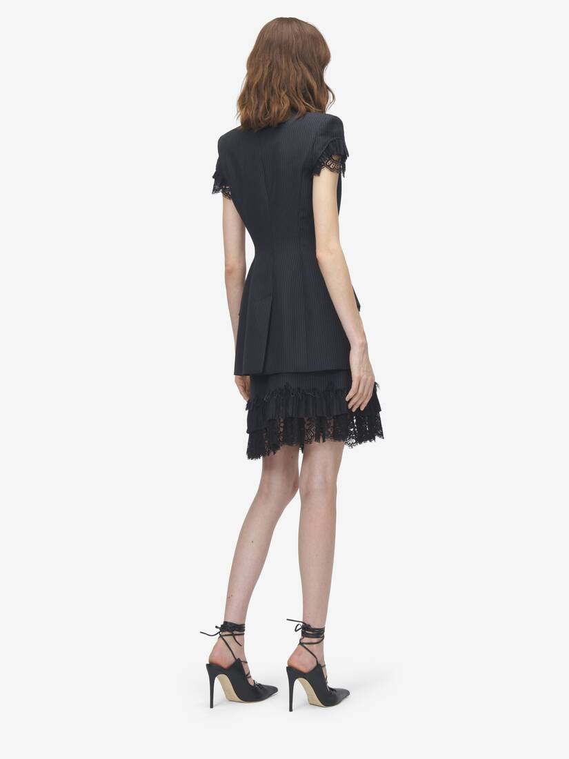 Pinstriped Wrap Mini Skirt | Alexander McQueen - image 4