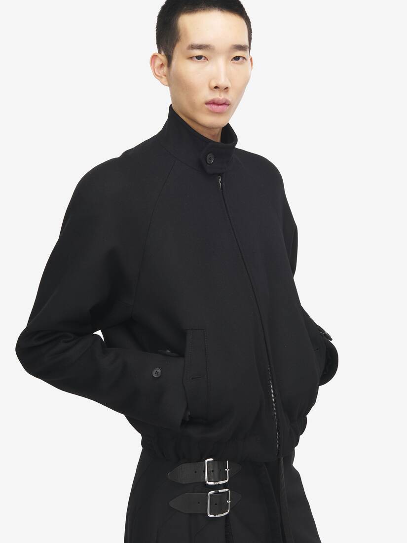 Blouson En Feutre De Laine À Brides | Alexander McQueen - image 5