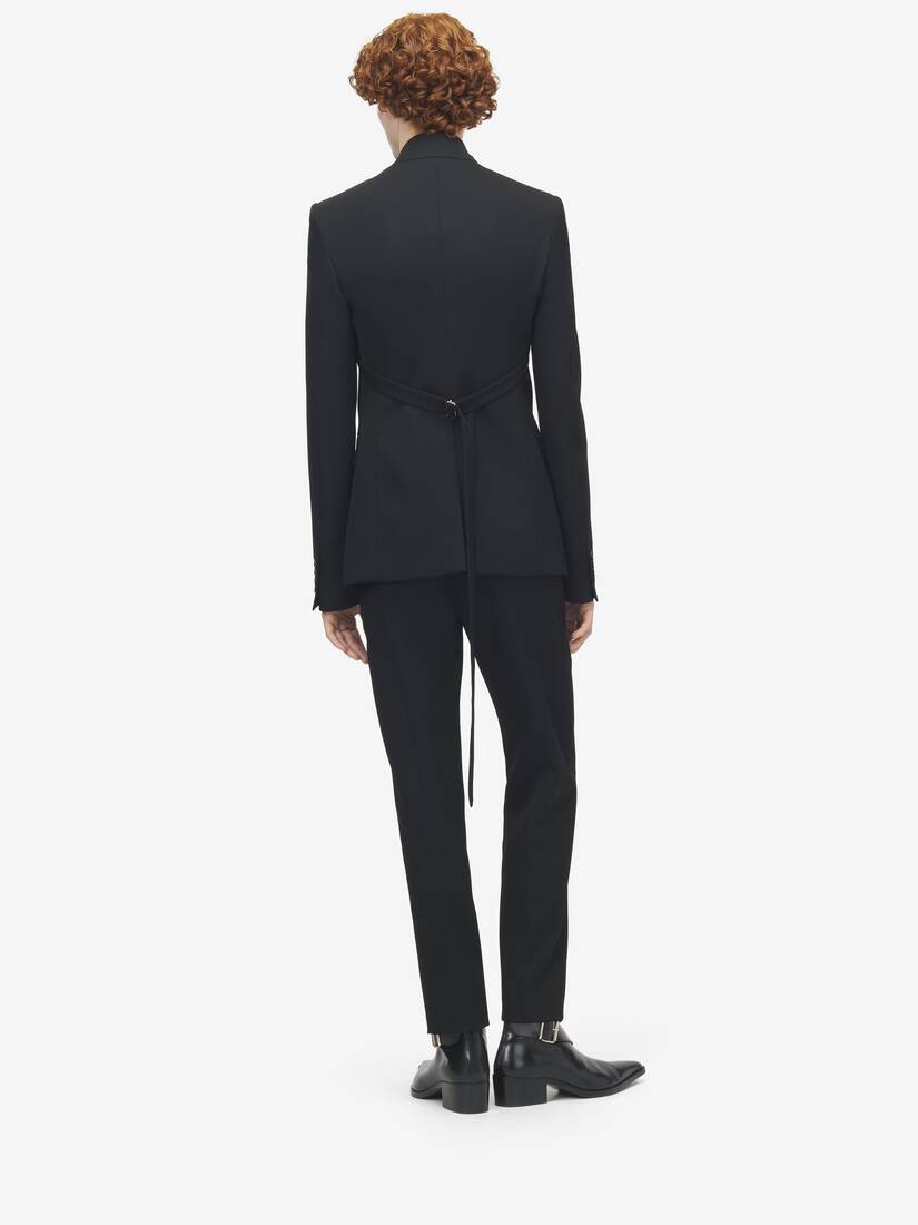 Reverse Lapel Single-breasted Jacket