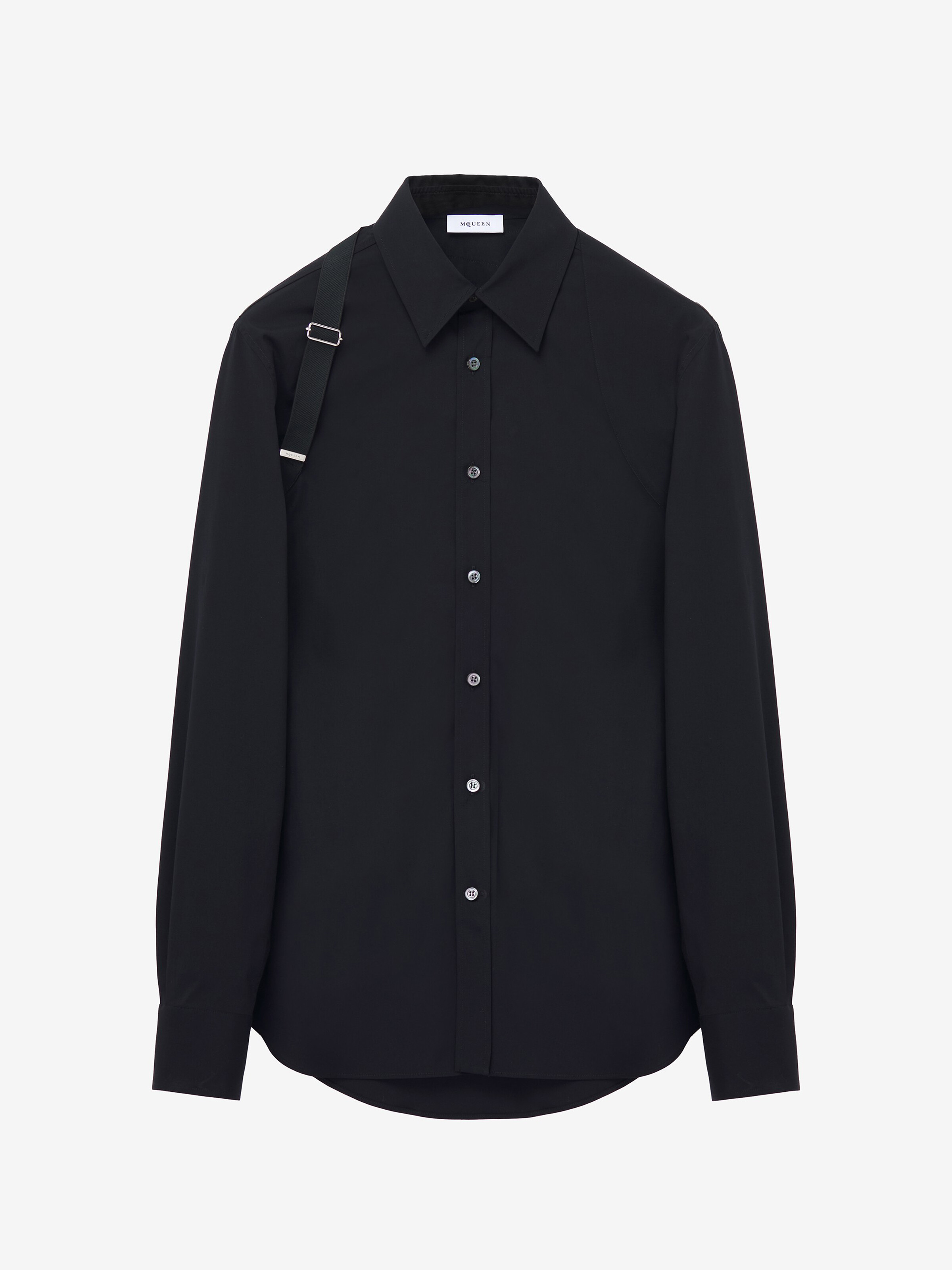 Chemise à harnais pour Homme en Noir in Tissu: 97% Coton, 3% Élasthanne,   | Alexander McQueen - image 1