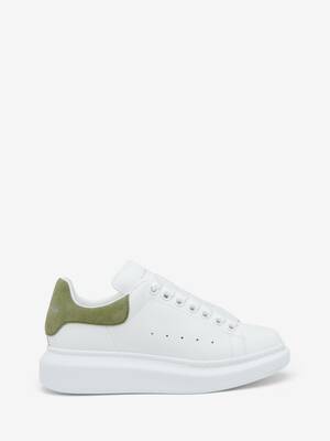 Women's Oversized Sneaker in White/Green | McQueen US
