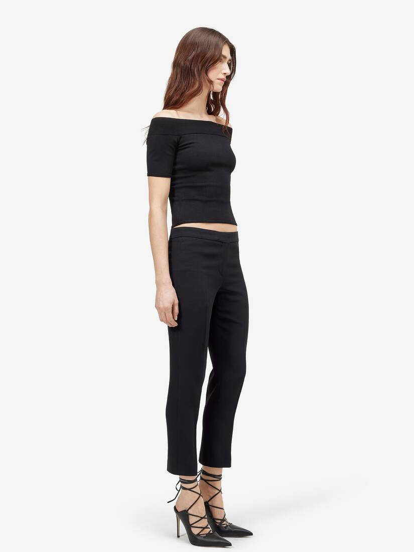 Pantalon cigarette, en crêpe feuille | Alexander McQueen - image 3