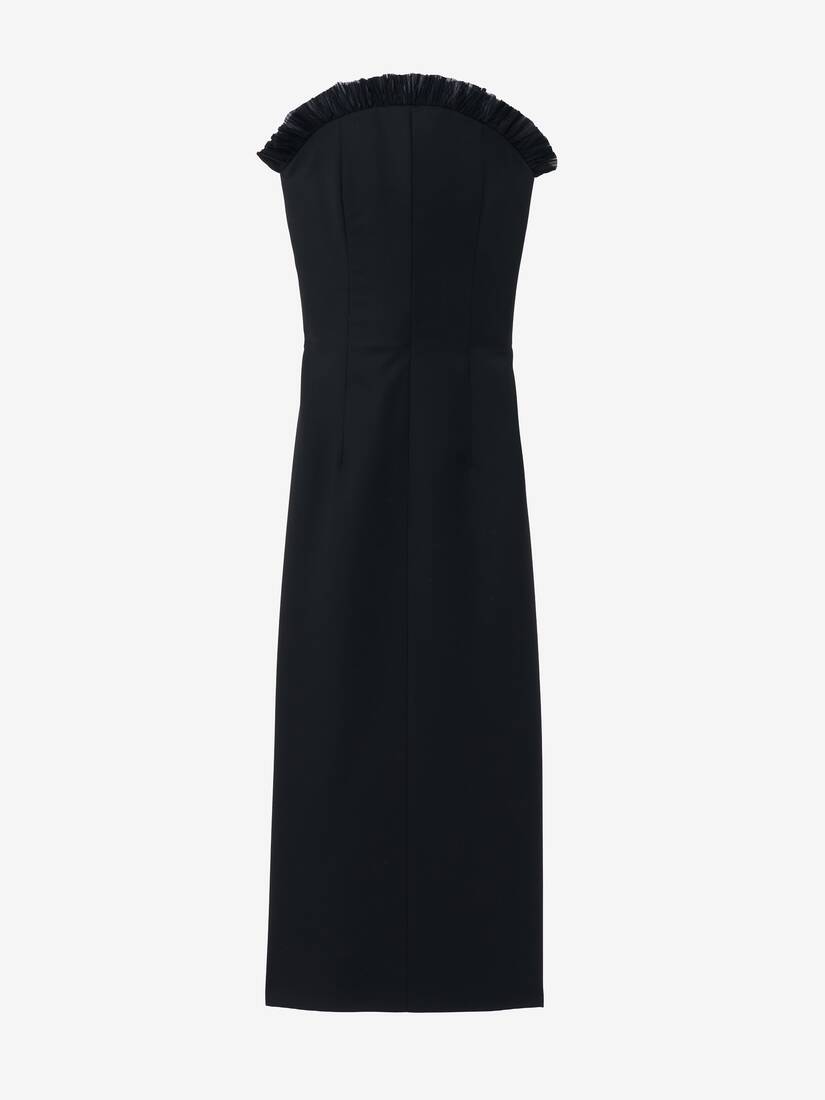 Crepon Trim Evening Dress | Alexander McQueen - image 1
