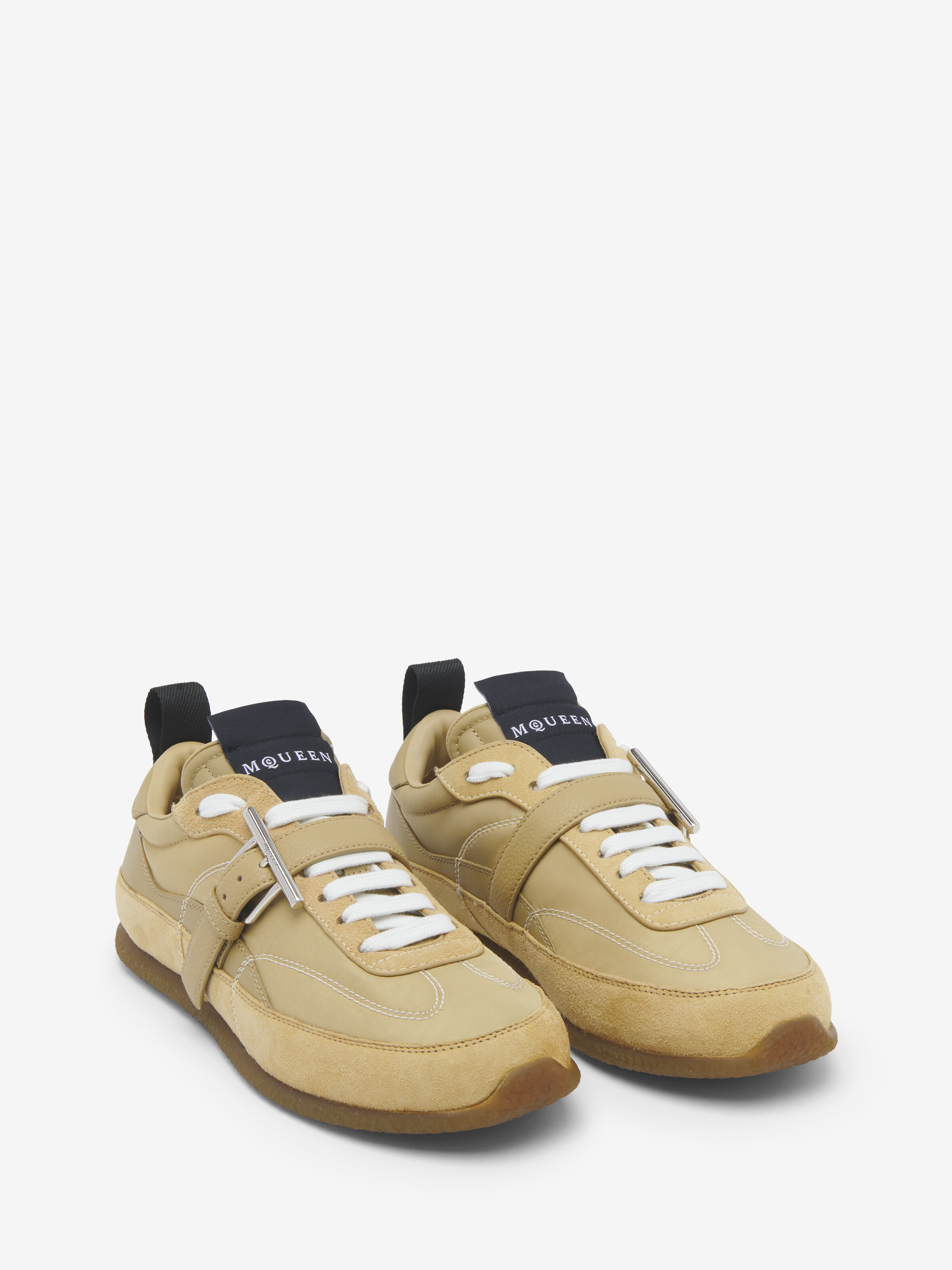 Men's EC1 T-Bar Sneaker in Brown in Calf Leather | Alexander McQueen - image 2