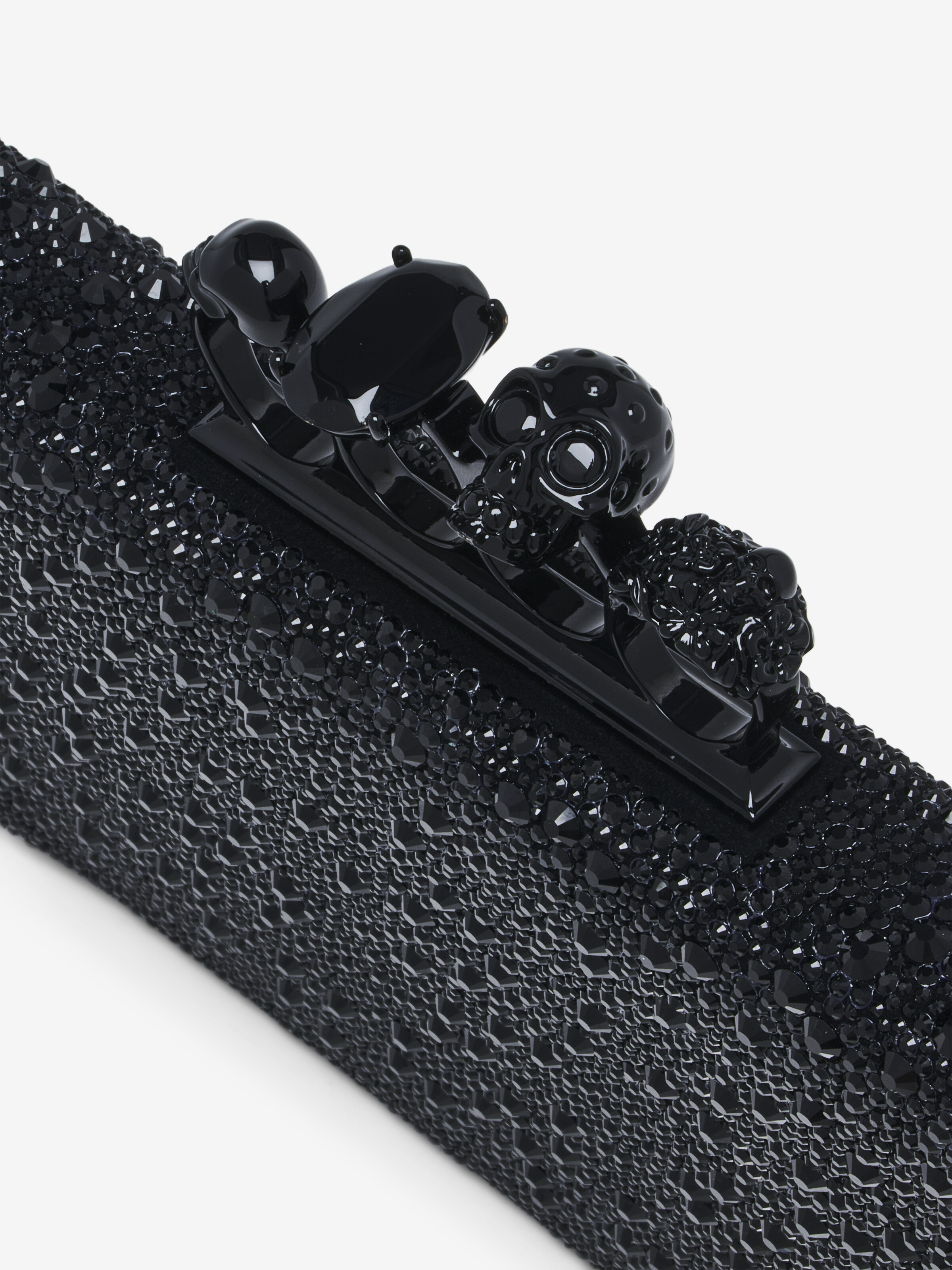 Pochette plate Knuckle pour Femme en Noir in Cuir de veau | Alexander McQueen - image 7