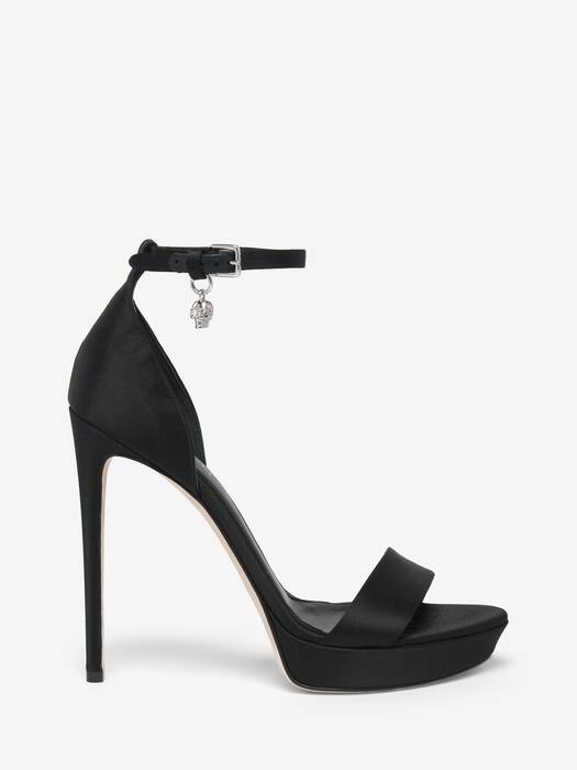 Women's Jewel Platform Sandal in Black | Alexander McQueen US