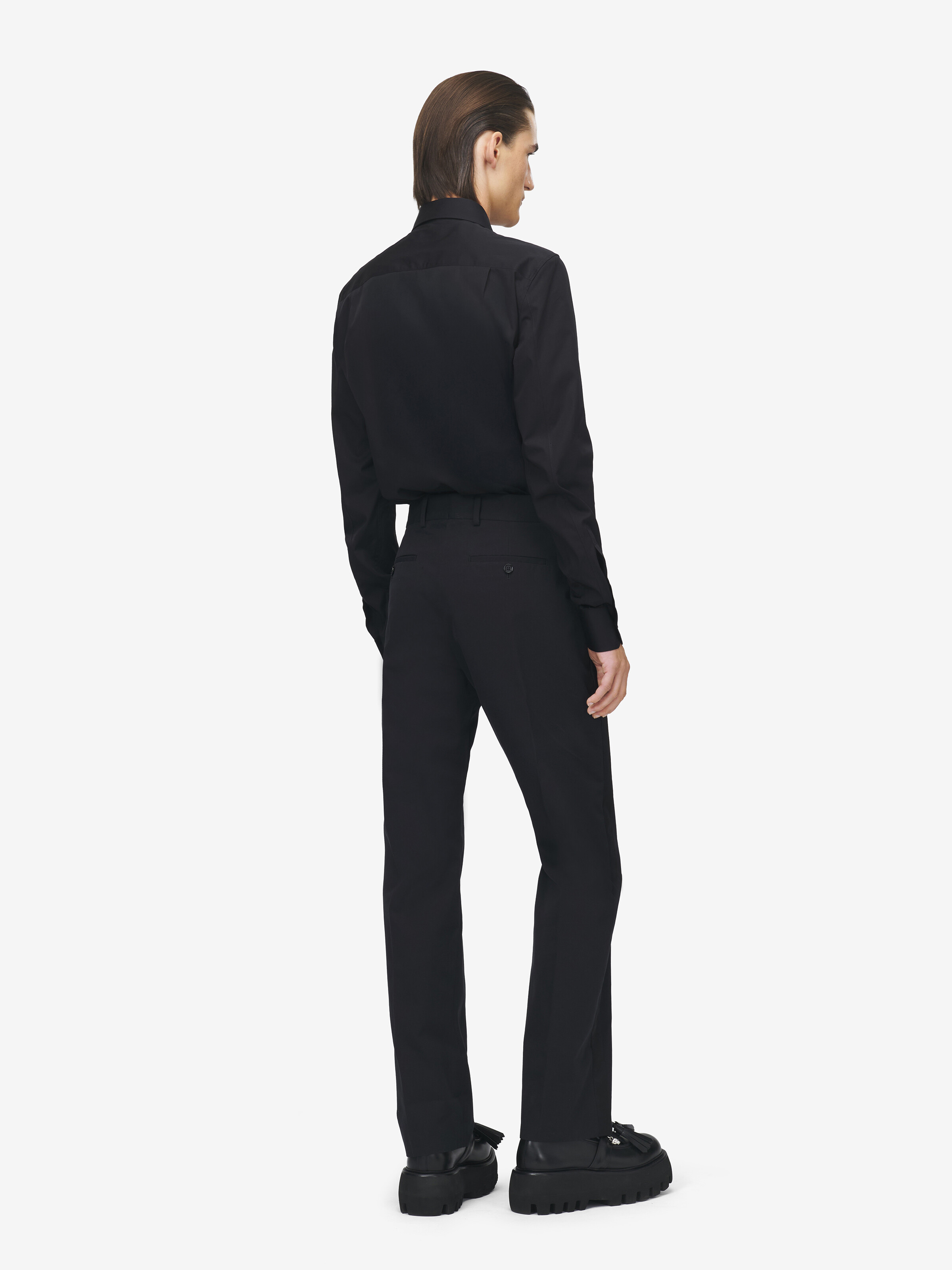 Couture-Hose mit geradem Bein für Herren in Schwarz in 100% Baumwolle | Alexander McQueen - image 4