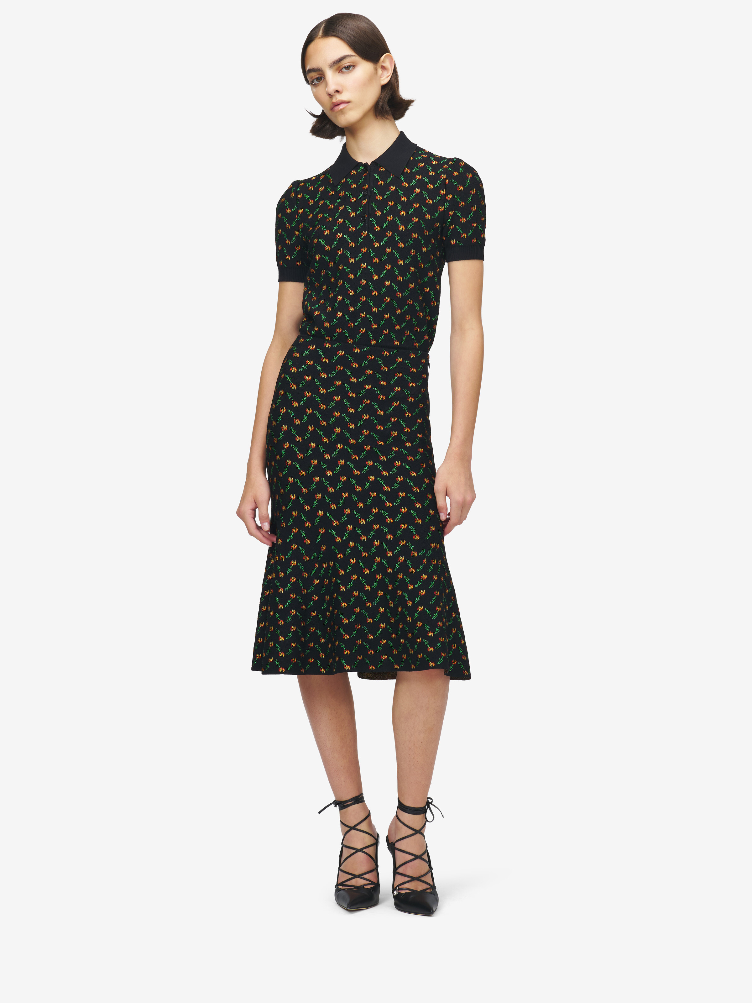 花朵提花半身裙 in 88% 粘胶纤维, 12% 涤纶 | Alexander McQueen - image 2