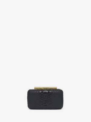 Women's McQueen T-Bar Box Clutch in Black | Alexander McQueen US