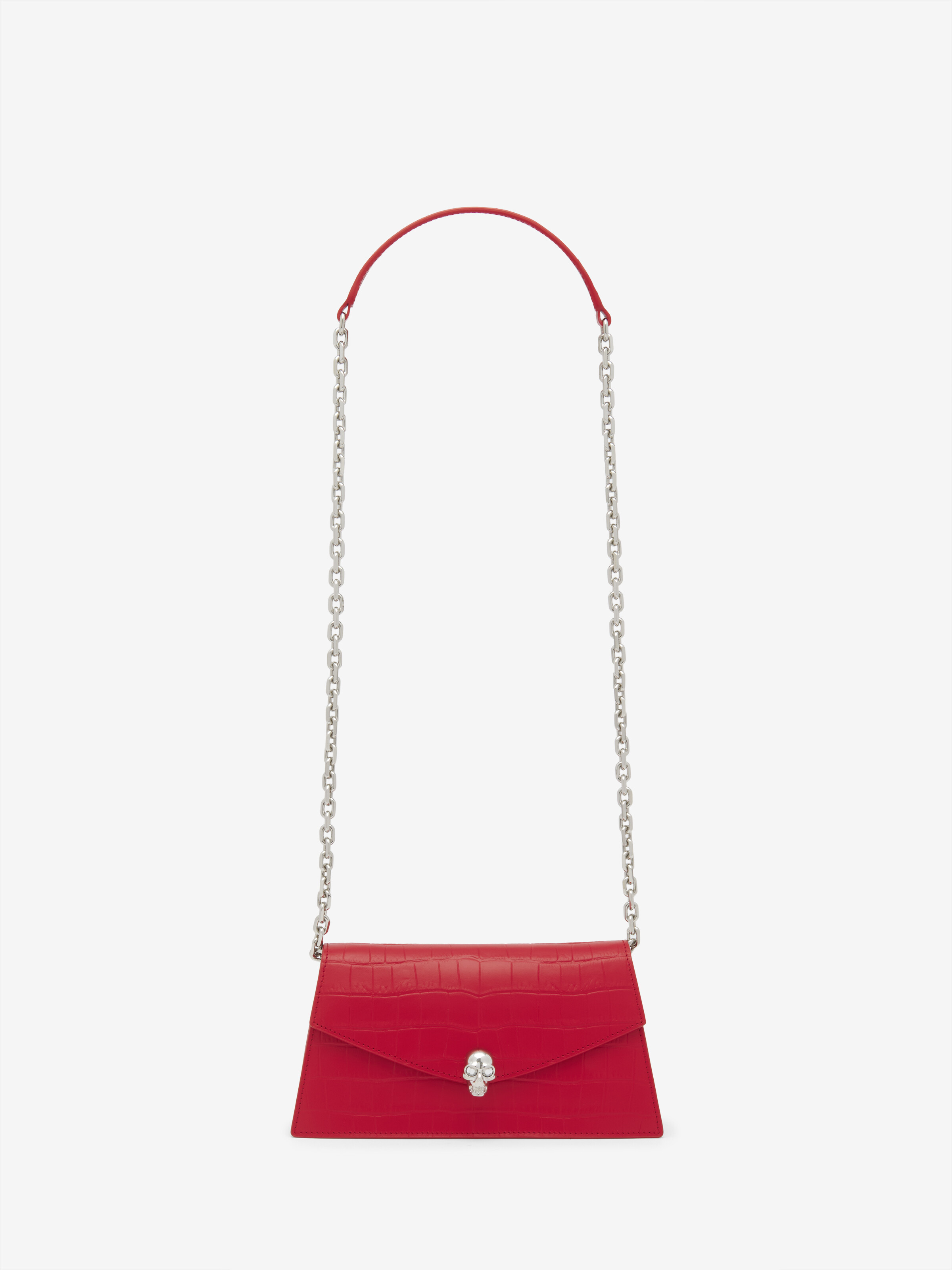 Women's Skull Mini in Red in Calf Leather | Alexander McQueen - image 5