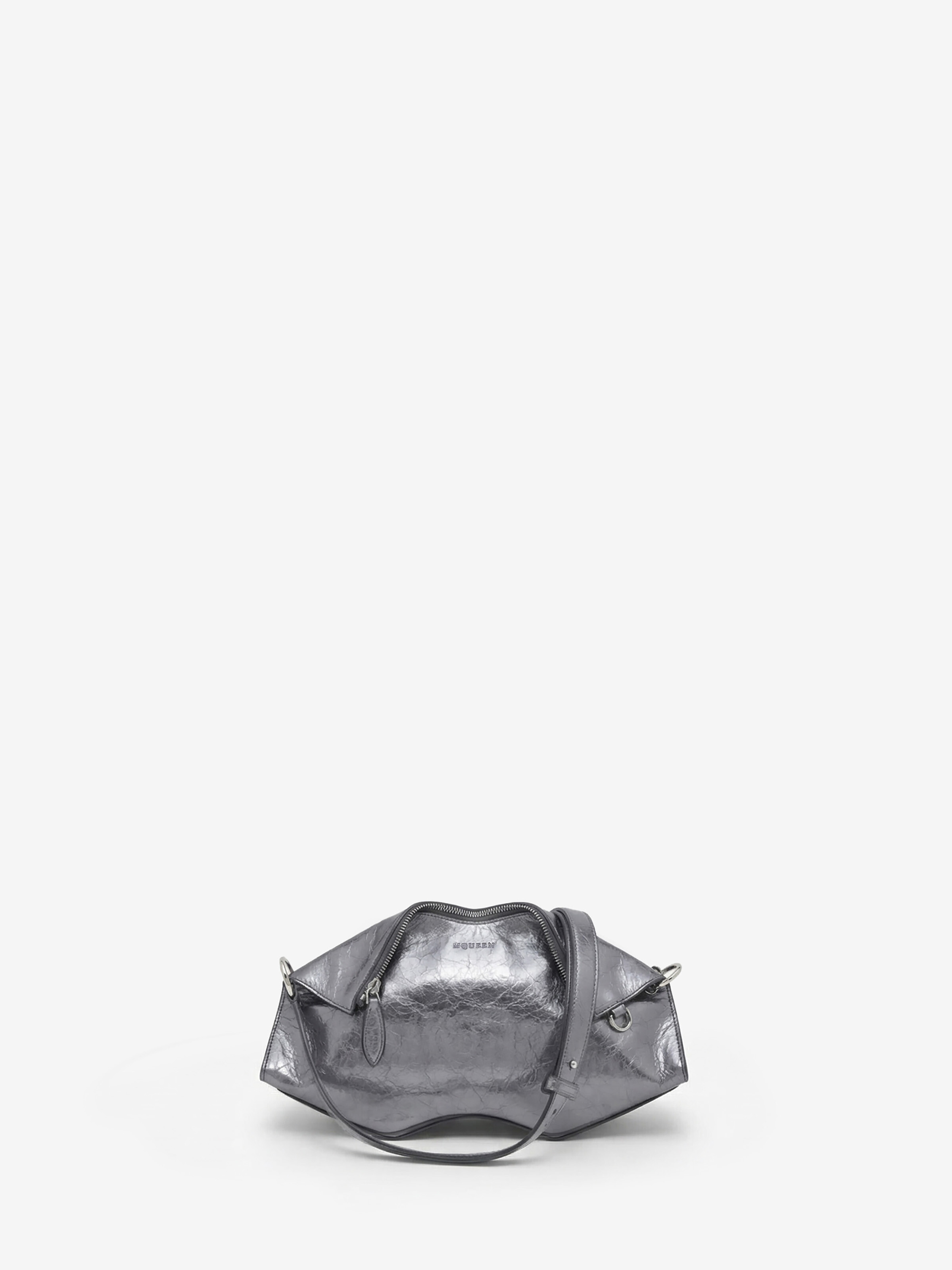 Manta Clutch pour Femme en Argent Foncé in Cuir de veau | Alexander McQueen - image 5