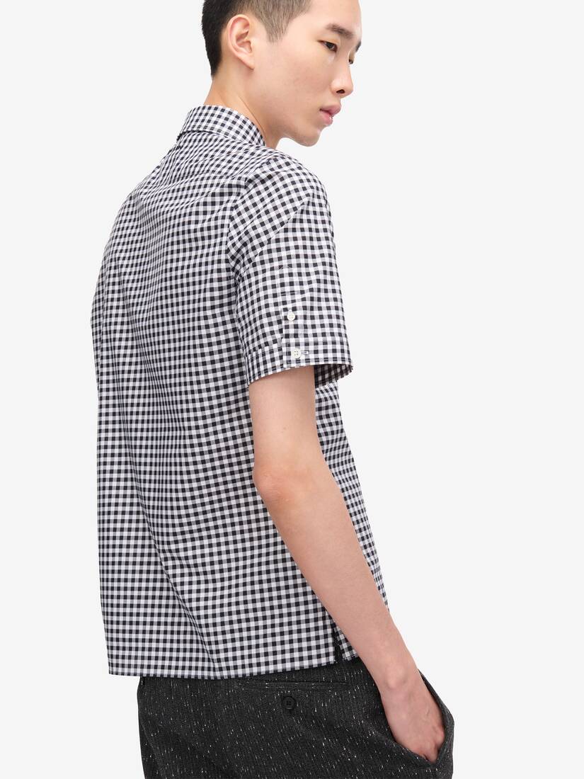 Chemise à manches courtes, à carreaux vichy | Alexander McQueen - image 5